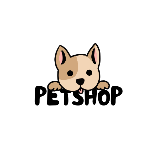 Brown Black Simple Modern Pet Shop Logo